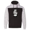 Men's Mélange Fleece Colorblocked Hooded Sweatshirt Thumbnail