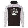 Men's Mélange Fleece Colorblocked Hooded Sweatshirt Thumbnail