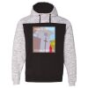 Men's Mélange Fleece Colorblocked Hooded Sweatshirt Thumbnail