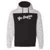 Men's Mélange Fleece Colorblocked Hooded Sweatshirt Thumbnail