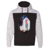 Men's Mélange Fleece Colorblocked Hooded Sweatshirt Thumbnail