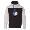 Men's Mélange Fleece Colorblocked Hooded Sweatshirt Thumbnail