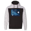 Men's Mélange Fleece Colorblocked Hooded Sweatshirt Thumbnail