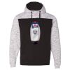 Men's Mélange Fleece Colorblocked Hooded Sweatshirt Thumbnail