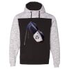 Men's Mélange Fleece Colorblocked Hooded Sweatshirt Thumbnail