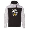 Men's Mélange Fleece Colorblocked Hooded Sweatshirt Thumbnail