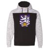 Men's Mélange Fleece Colorblocked Hooded Sweatshirt Thumbnail
