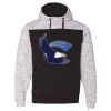 Men's Mélange Fleece Colorblocked Hooded Sweatshirt Thumbnail