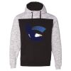 Men's Mélange Fleece Colorblocked Hooded Sweatshirt Thumbnail