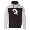 Men's Mélange Fleece Colorblocked Hooded Sweatshirt Thumbnail
