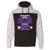 Men's Mélange Fleece Colorblocked Hooded Sweatshirt Thumbnail
