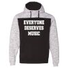 Men's Mélange Fleece Colorblocked Hooded Sweatshirt Thumbnail