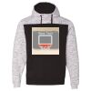 Men's Mélange Fleece Colorblocked Hooded Sweatshirt Thumbnail