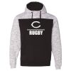 Men's Mélange Fleece Colorblocked Hooded Sweatshirt Thumbnail