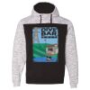 Men's Mélange Fleece Colorblocked Hooded Sweatshirt Thumbnail