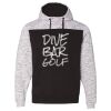 Men's Mélange Fleece Colorblocked Hooded Sweatshirt Thumbnail