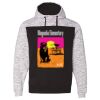 Men's Mélange Fleece Colorblocked Hooded Sweatshirt Thumbnail