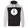 Men's Mélange Fleece Colorblocked Hooded Sweatshirt Thumbnail
