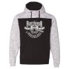 Men's Mélange Fleece Colorblocked Hooded Sweatshirt Thumbnail