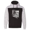 Men's Mélange Fleece Colorblocked Hooded Sweatshirt Thumbnail