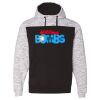Men's Mélange Fleece Colorblocked Hooded Sweatshirt Thumbnail