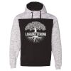 Men's Mélange Fleece Colorblocked Hooded Sweatshirt Thumbnail