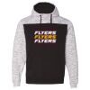 Men's Mélange Fleece Colorblocked Hooded Sweatshirt Thumbnail