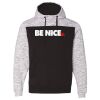 Men's Mélange Fleece Colorblocked Hooded Sweatshirt Thumbnail