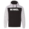 Men's Mélange Fleece Colorblocked Hooded Sweatshirt Thumbnail