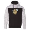 Men's Mélange Fleece Colorblocked Hooded Sweatshirt Thumbnail