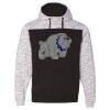 Men's Mélange Fleece Colorblocked Hooded Sweatshirt Thumbnail
