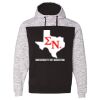 Men's Mélange Fleece Colorblocked Hooded Sweatshirt Thumbnail