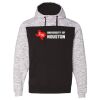 Men's Mélange Fleece Colorblocked Hooded Sweatshirt Thumbnail