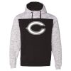 Men's Mélange Fleece Colorblocked Hooded Sweatshirt Thumbnail
