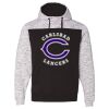 Men's Mélange Fleece Colorblocked Hooded Sweatshirt Thumbnail
