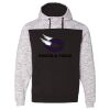 Men's Mélange Fleece Colorblocked Hooded Sweatshirt Thumbnail
