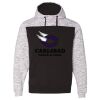 Men's Mélange Fleece Colorblocked Hooded Sweatshirt Thumbnail