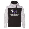 Men's Mélange Fleece Colorblocked Hooded Sweatshirt Thumbnail