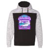 Men's Mélange Fleece Colorblocked Hooded Sweatshirt Thumbnail