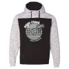 Men's Mélange Fleece Colorblocked Hooded Sweatshirt Thumbnail