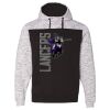 Men's Mélange Fleece Colorblocked Hooded Sweatshirt Thumbnail