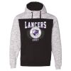 Men's Mélange Fleece Colorblocked Hooded Sweatshirt Thumbnail