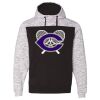 Men's Mélange Fleece Colorblocked Hooded Sweatshirt Thumbnail