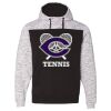 Men's Mélange Fleece Colorblocked Hooded Sweatshirt Thumbnail