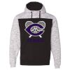 Men's Mélange Fleece Colorblocked Hooded Sweatshirt Thumbnail