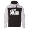 Men's Mélange Fleece Colorblocked Hooded Sweatshirt Thumbnail