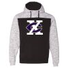 Men's Mélange Fleece Colorblocked Hooded Sweatshirt Thumbnail