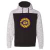 Men's Mélange Fleece Colorblocked Hooded Sweatshirt Thumbnail