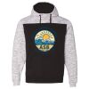 Men's Mélange Fleece Colorblocked Hooded Sweatshirt Thumbnail