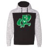 Men's Mélange Fleece Colorblocked Hooded Sweatshirt Thumbnail